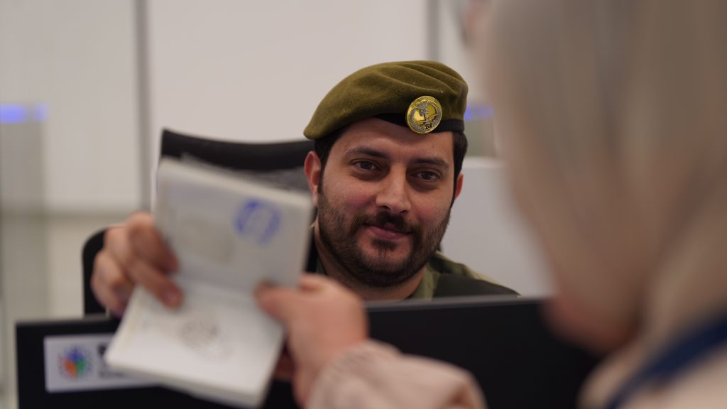 جوازات منفذ حالة عمار تستقبل ضيوف الرحمن القادمين من الأردن لأداء فريضة الحج